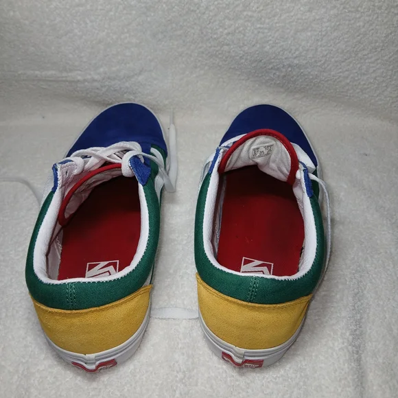 Vans Low-Top Colorblock Sneakers - Blue/Green/Red/Yellow